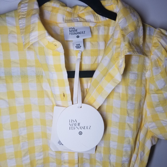 Lisa Marie Fernandez Target Size XXS Yellow Gingha - Picture 3 of 6
